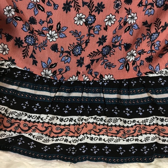 Rue 21, Pink Floral Folklore Lattice Back Cami Top - Picture 5 of 7